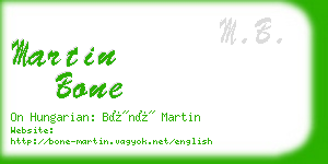 martin bone business card